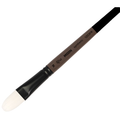 Кисть синтетика овальная MOON 1203FR №16 короткая ручка ROSA