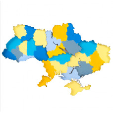 Набор картина 3D Карта Украины, ДВП грунтованное, 5 слоев, 30х30 см, ROSA TALENT N0003517