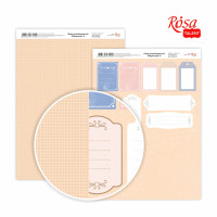 Бумага дизайнерская двухсторонняя Кружево 8, 21х29,7 см, 250 г/м2, ROSA TALENT