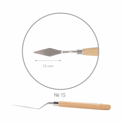 Мастихин ROSA Studio 11915 ромб, длина 5 см, ст,код1002