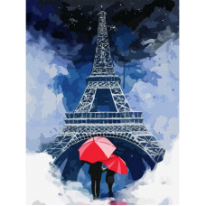 Холст на картоне с контуром, Города, „Париж 4“, 30х40, хлопок, акрил, ROSA START (GPA284217)