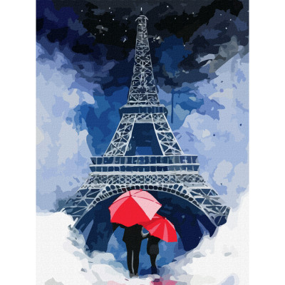 Холст на картоне с контуром, Города, „Париж 4“, 30х40, хлопок, акрил, ROSA START (GPA284217)