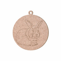 Заготовки Кролик 2, 8х9см, 5шт., ДВП, ROSA TALENT