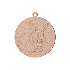 Заготовки Кролик 2, 8х9см, 5шт., ДВП, ROSA TALENT