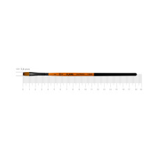 Кисть Синтетика плоская, FLAME 1368F, №1, кор ручка ROSA 1368F01