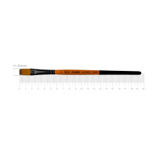 Кисть Синтетика плоская, FLAME 1368F, №7, кор ручка ROSA 1368F07