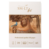 Склейка для масла PRO CREATE А5, 230 г/м2, 10л, белая льняная бумага, SMILTAINIS