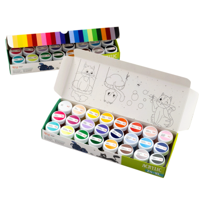 Набір дитячих акрилових фарб Cats 24×10 мл ROSA Kids