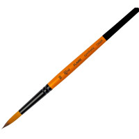 Пензель Синтетика кругла, FLAME 1368R, №10, коротка ручка ROSA 1368R10 