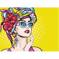 Холст на картоне с контуром, „Pop Art WOW 1“, 30х40, хлопок, акрил, ROSA START (GPA284318)