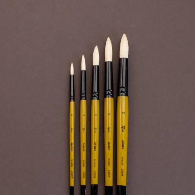 Пензель Щетина кругла, AMBER 2306R, №4, д.р. ROSA