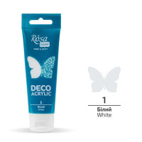 Акрил для декора, Белый, матовый, 75 мл, ROSA TALENT