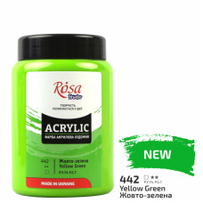 Фарба акрилова, Жовто-зелена, 400 мл, ROSA Studio (322419442)
