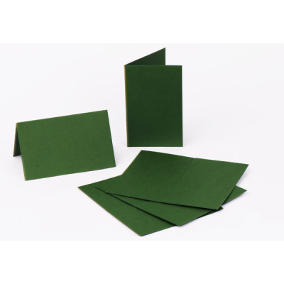 Набір заготовок для листівок 5 шт, 10,3х7 см, №11, темно-зелений, 220 г/м2, ROSA TALENT