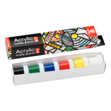 Набор акриловых красок Geometric матовый 6x10мл Arteo