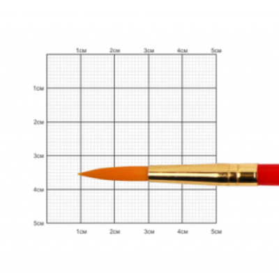 Пензель Синтетика кругла, № 8, коротка ручка ROSA START