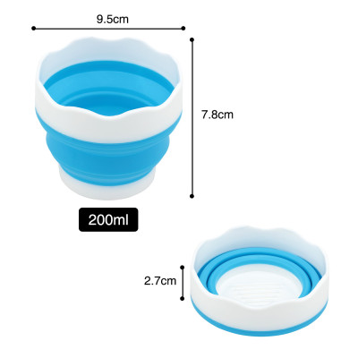 Стакан для воды SINOART, силиконовый складной, высота 8 см, диаметр 9,5 см Стакан для воды SINOART, силиконовый складной, высота 8 см, диаметр 9,5 см