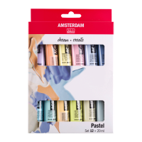 Набір акрилових фарб AMSTERDAM PASTELS 12×20 мл Royal Talens