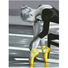 Холст на картоне с контуром, „Желтые пуанты“, 30х40, хлопок, акрил, ROSA START (GPA284404)