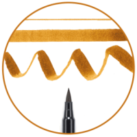 Маркер-кисточка акварельные KOI, Коричневый темный (110), Sakura