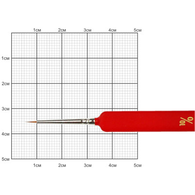 Пензель Колонок круглий, Nail art 3009L, № 10/0, коротка ручка KOLOS