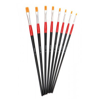 Пензель Синтетика плоска, 102, № 2, довга ручка кисть ROSA Studio