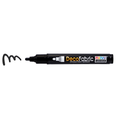 Маркер для росписи Черный односторонний №223 DecoFabric Marvy