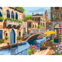 Набір-стандарт, картина за номерами, „Sunny Morning. Venice“, 35х45см, ROSA START