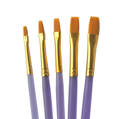 Набір пензлів 7009, синтетика плос, 5 шт, KOLOS