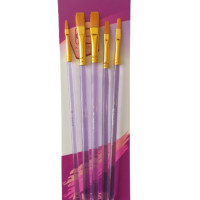 Набор кистей 7009, синтетика плос, 5 шт, KOLOS