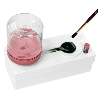 Кистемойка пластиковая с системой слива (50722) розовая DKArt & Craft