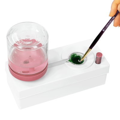 Кистемойка пластиковая с системой слива (50722) розовая DKArt & Craft
