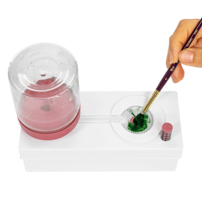 Кистемойка пластиковая с системой слива (50722) розовая DKArt & Craft