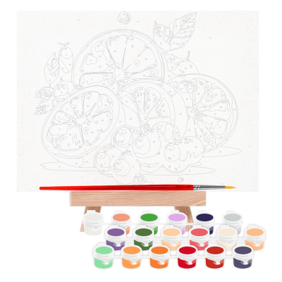 Набір, картина за номерами, „Натюрморт“, 15х20см, з мольбертом, ROSA START