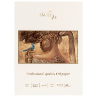Блокнот для олії PRO CREATE 20*28 см, 230г/м2, 10л, білий лляний папір, SMILTAINIS (TS-10(230)ST/P)