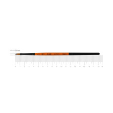 Кисть Синтетика овальная, FLAME 1368FR, №00, кор ручка ROSA 1368FR00