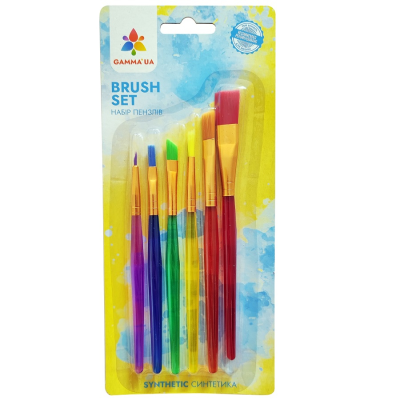 Набір пензлів GAMMA`UA синтетичні 6 шт 8060601