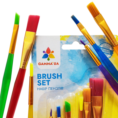 Набір пензлів GAMMA`UA синтетичні 6 шт 8060601