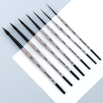 Кисть Микс белка круглая, FLOW 138, №3, к.р. ROSA