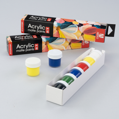 Набір акрилових фарб Nature матові 6x10 мл Arteo Набір акрилових фарб Nature матові 6x10 мл Arteo