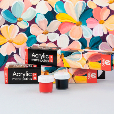 Набір акрилових фарб Nature матові 6x10 мл Arteo Набір акрилових фарб Nature матові 6x10 мл Arteo