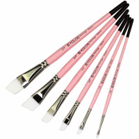 Кисть Синтетика угловая, Flamingo 1023A, № 1/8, короткая ручка KOLOS