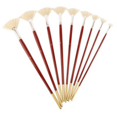 Кисть Щетина веерная, 6007, №10, длинная ручка KOLOS