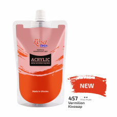 Акриловая краска №457 Киноварь ROSA Studio, 200 мл