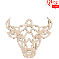 Заготовка для декорування Бичок 1, фанера, 10х9см, 5шт, ROSA Talent