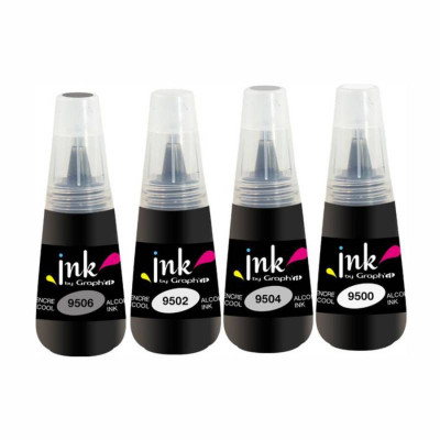 Набор спиртовых чернил для заправки маркеров, Neutral grey colours, 25 мл, 4 шт, Graph'it