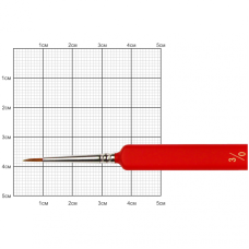 Кисть Колонок круглый, Nail art 3009L, № 3/0, короткая ручка KOLOS