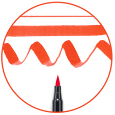 Маркер-кисточка акварельные KOI, Кармин (18), Sakura