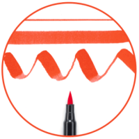 Маркер-кисточка акварельные KOI, Кармин (18), Sakura