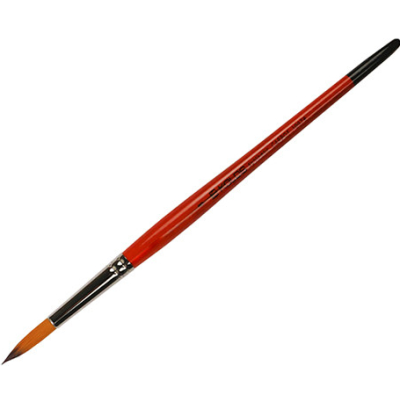 Пензель Синтетика кругла, Carrot 1097R, № 8, коротка ручка KOLOS
